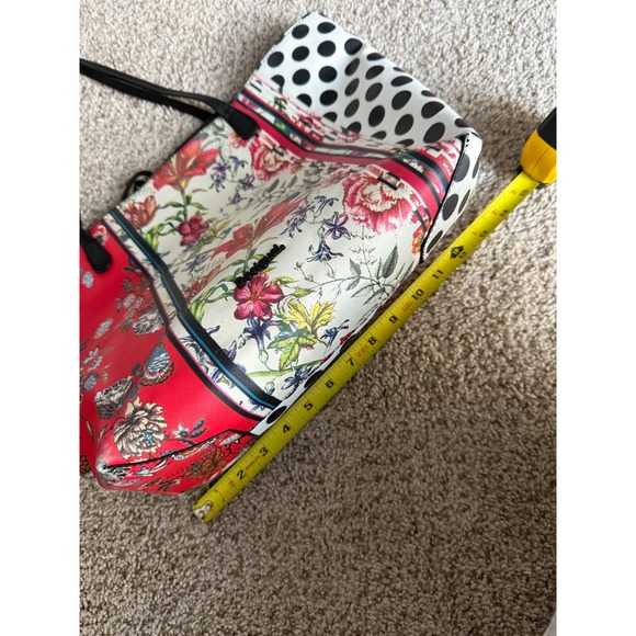 Desigual Floral Tote Bag Polka Dot Accents Large summer bag shoulder bag - Picture 10 of 13